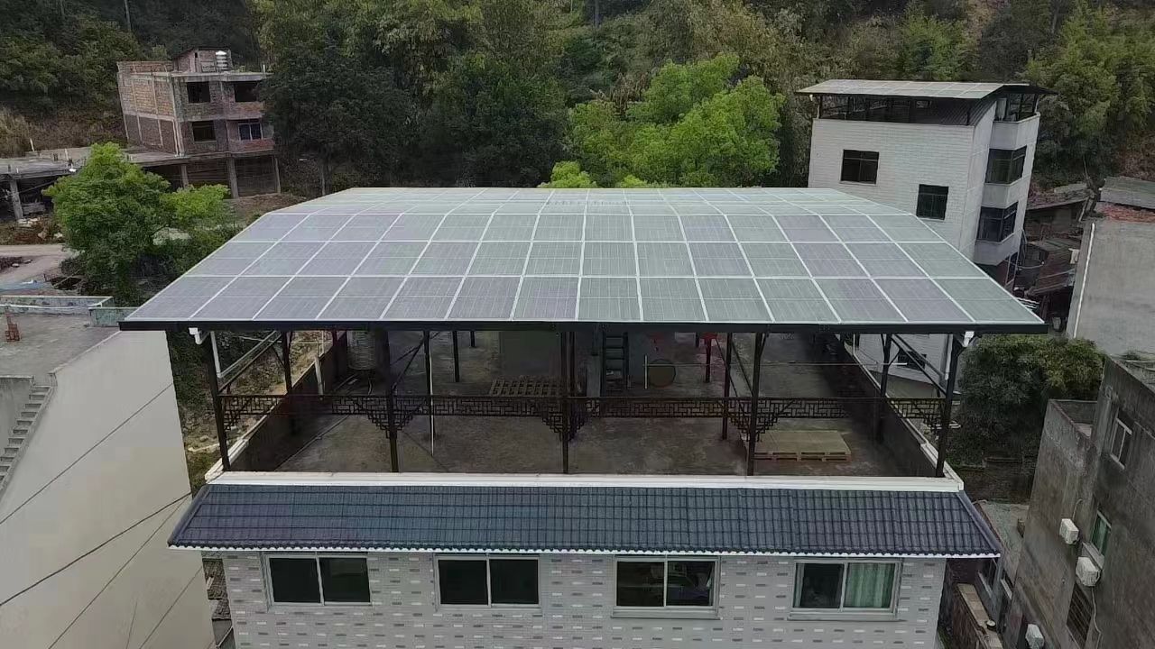 仁寿15kw+10kwh自建别墅家庭光伏储能系统